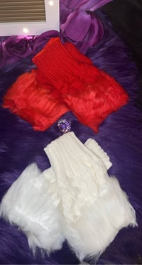 Image 2 of Fingerless Faux Fur Gloves 