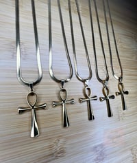 Image 2 of Herring Bone Ankh necklace
