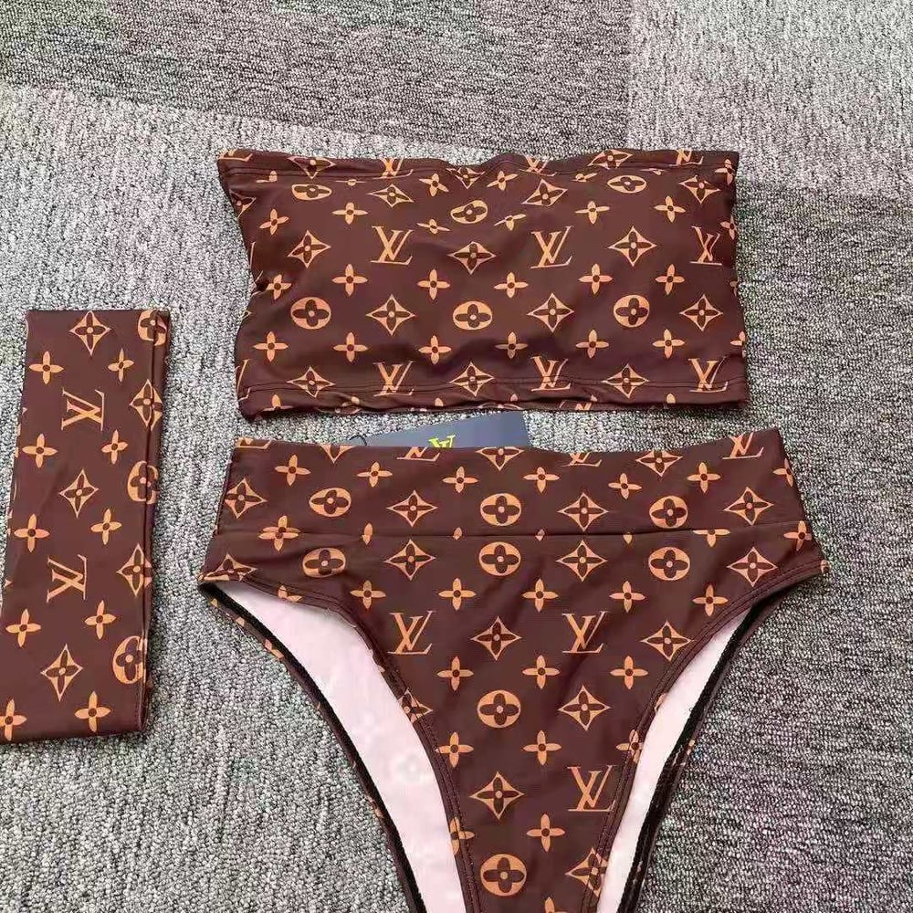 LV Tube Top Bathing Suits