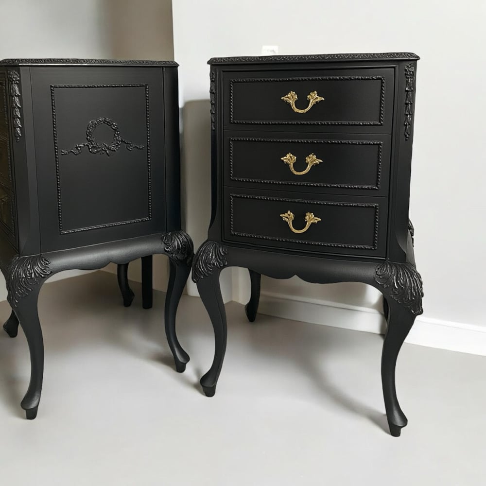 Image of Stunning Olympus black bedside tables 