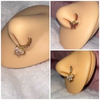 Dangly Butterfly Nose Hoops