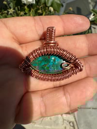 Image 2 of Chrysocolla eye pendant