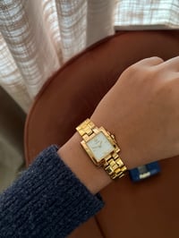 Image 4 of Vintage 18K Gold Pulsar By SEIKO White Dial ✨NEW IN BOX✨