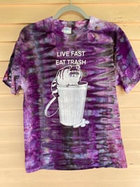 Image 1 of MEDIUM Live Fast Eat Trash Tie Dye Shirt I12