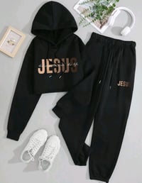 Jesus crop Sweater & Matching Sweats 