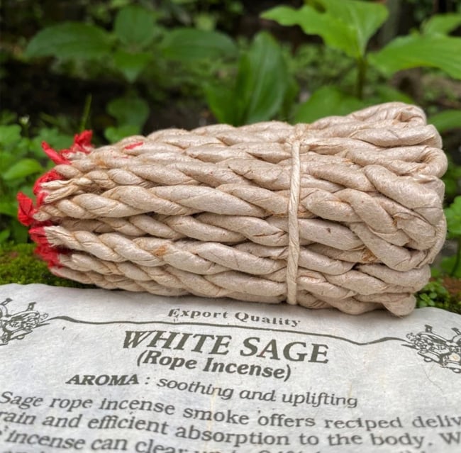 40 Pcs/Set Homemade White Sage Rope Incense 