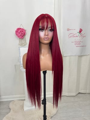 Image of Ruby bangs luxury pre cut lace (ready to ship)