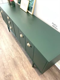 Image 9 of Mid century modern Nathan sideboard, drinks cabinet painted in dark green