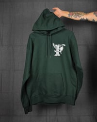 Image 2 of *FINAL STOCK* Premium 'Letterman' Birds Hoodie (Forest Green)