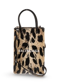 Image 1 of Balenciaga - Leather Phone Holder Mini