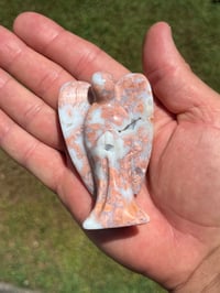 Image 8 of Pink Petal Agate Angel Carving #2467
