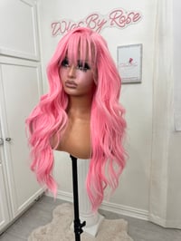 Image 8 of Flamingo pink bangs (ready to ship) 