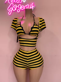 3pc stripe set- yellow