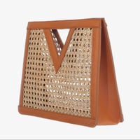 Image 5 of Rattan Clutch (NEW) Camel