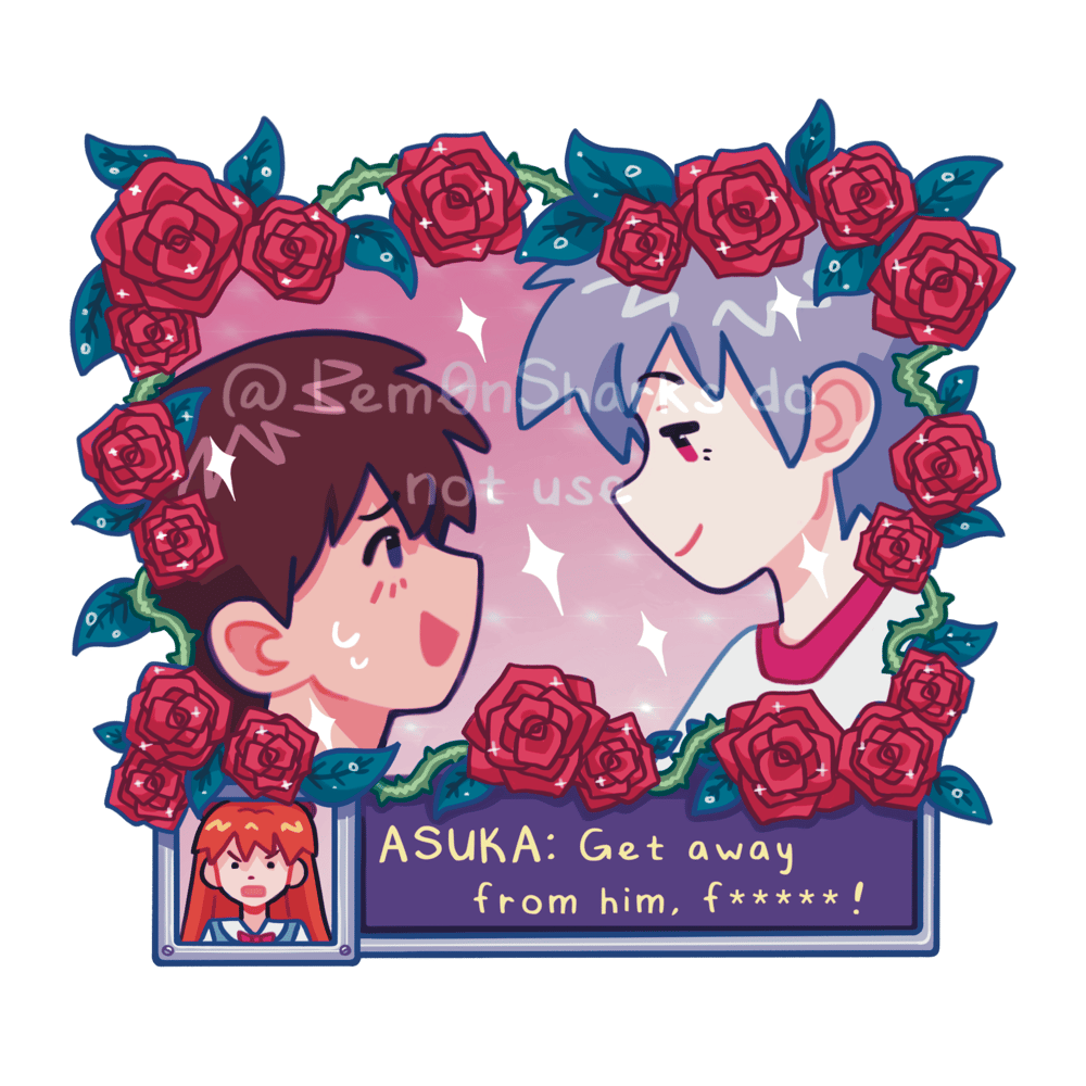 Get Away From Him! Kawoshin 3" Sticker