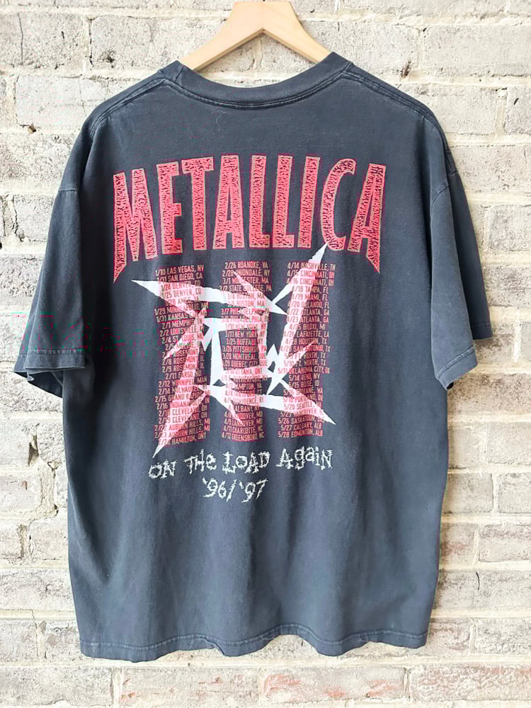 Image of 1996 VINTAGE “METALLICA- ON THE LOAD AGAIN” CONCERT TEE