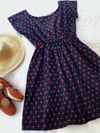 Ready Made Red/Pink Cross on Black T Dress a size 20 with free postage 