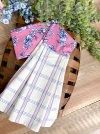Kitchen Towel Scarf- Pink & Blue