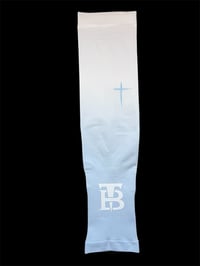 ombré baby blue and white