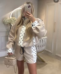 Image 3 of Pastel polka dot jacket shorts set - 7 colours 