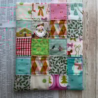Image 2 of "Sleigh Bells Ring” Patchwork Quilted Book Sleeve