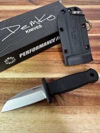 Image 1 of Demko Armiger 2 Shark Foot Fixed Knife 2" 4034 Steel Blade Black TPR Handle