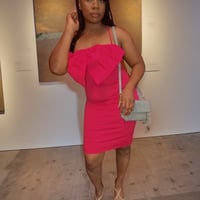 Bowknot Design Bandeau Party Dress