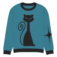 Image 5 of Mod Kitty Knitted crew neck sweater