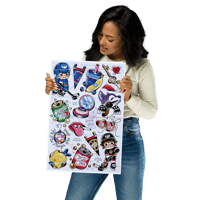 Image 2 of Heated Rivalry Tattoo Flash Poster