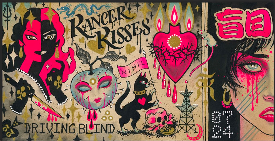 Image of KANCER KISSES original painting