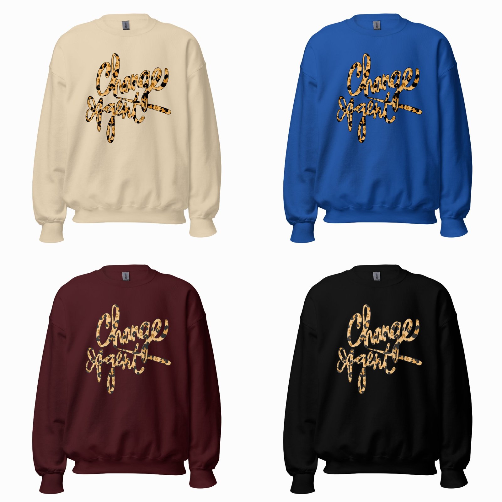 Leopard Change Agent Sweatshirt | Change Agent Apparel