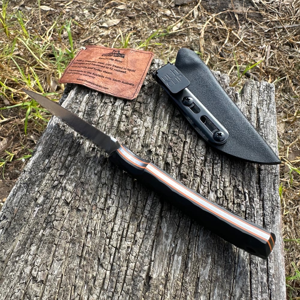 Image of 95mm Clip Point AEB-L Black G10