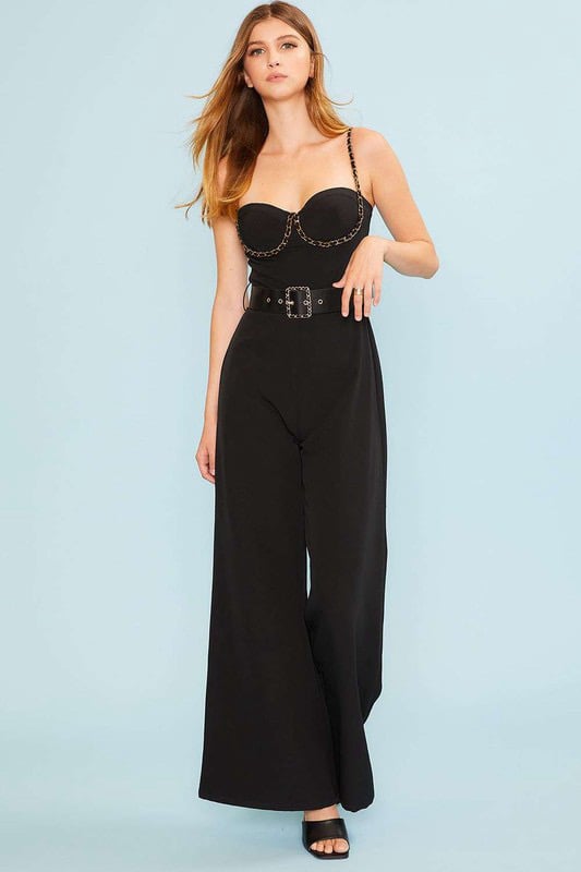 Image of Chain Trim Jumpsuit 