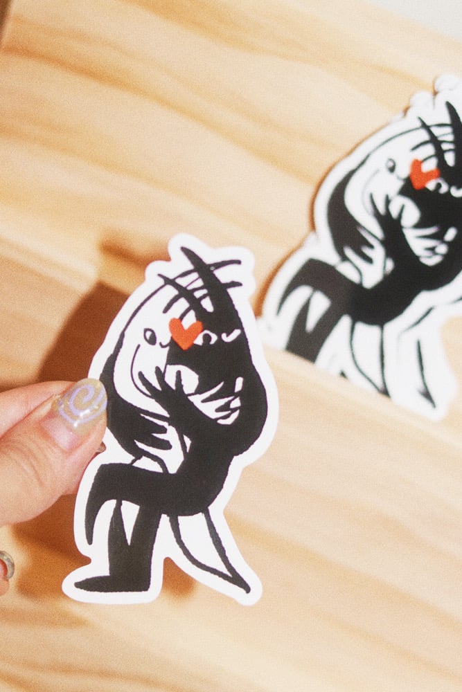 mister man hug sticker