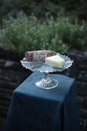 Image of Mittelgrosse  Kuchenplatte (Durchmesser ca  25cm)  Glas, mit Fuss