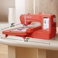 Image 3 of POOLIN EOC06-RE Extra Large 11in * 7.9in Single Needle Embroidery Machine 7'' LCD Touch Screen Compu