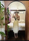 70s North Beach Leather chamois suede and snakeskin dress