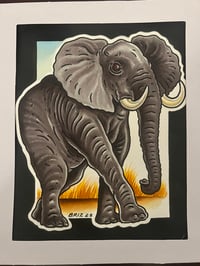 Image 2 of Elephant 8”x10” original watercolor painting