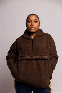 Image 2 of Brown Sherpa Fleece Hoodie