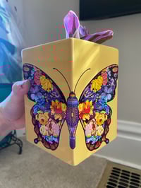 Image 1 of Pink Tradescantia in Yellow Butterfly Pot