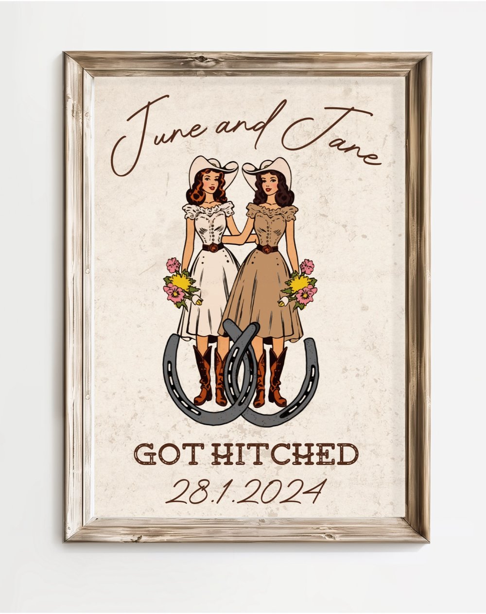 Image of Personalised hitched print 