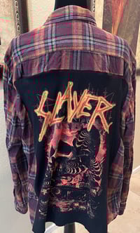 Vintage Burgundy/Orange/Blue Flannel Shirt Slayer