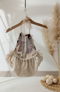 Image 3 of Photo prop | Sitter baby bloomers Marella | age 9-12 months | burgundy flowers