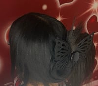 Image 3 of Large Black Butterfly Claw Clip