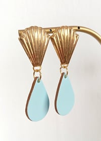 Image 4 of Boucles d'oreilles "Poema" en cuir upcyclé 
