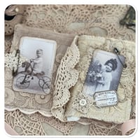 Image 3 of Vintage pink and beige french lace snippet book