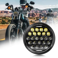 Image 1 of 75W Cree Lamp 5.75 Inch LED Headlight With Hi/Lo Beam DRL For Harley Dyna Softail Sportster Triumph 