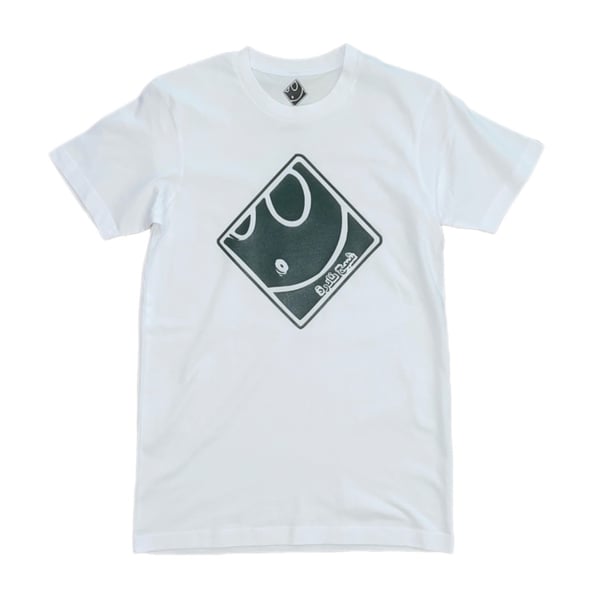 Image of Ghost Tee in White/Forest Green