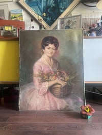 Image 1 of Large Oil Portrait on Canvas