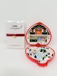 Image 6 of Ensemble bracelet et Polly Pocket coeur de Noël rouge 2 persos